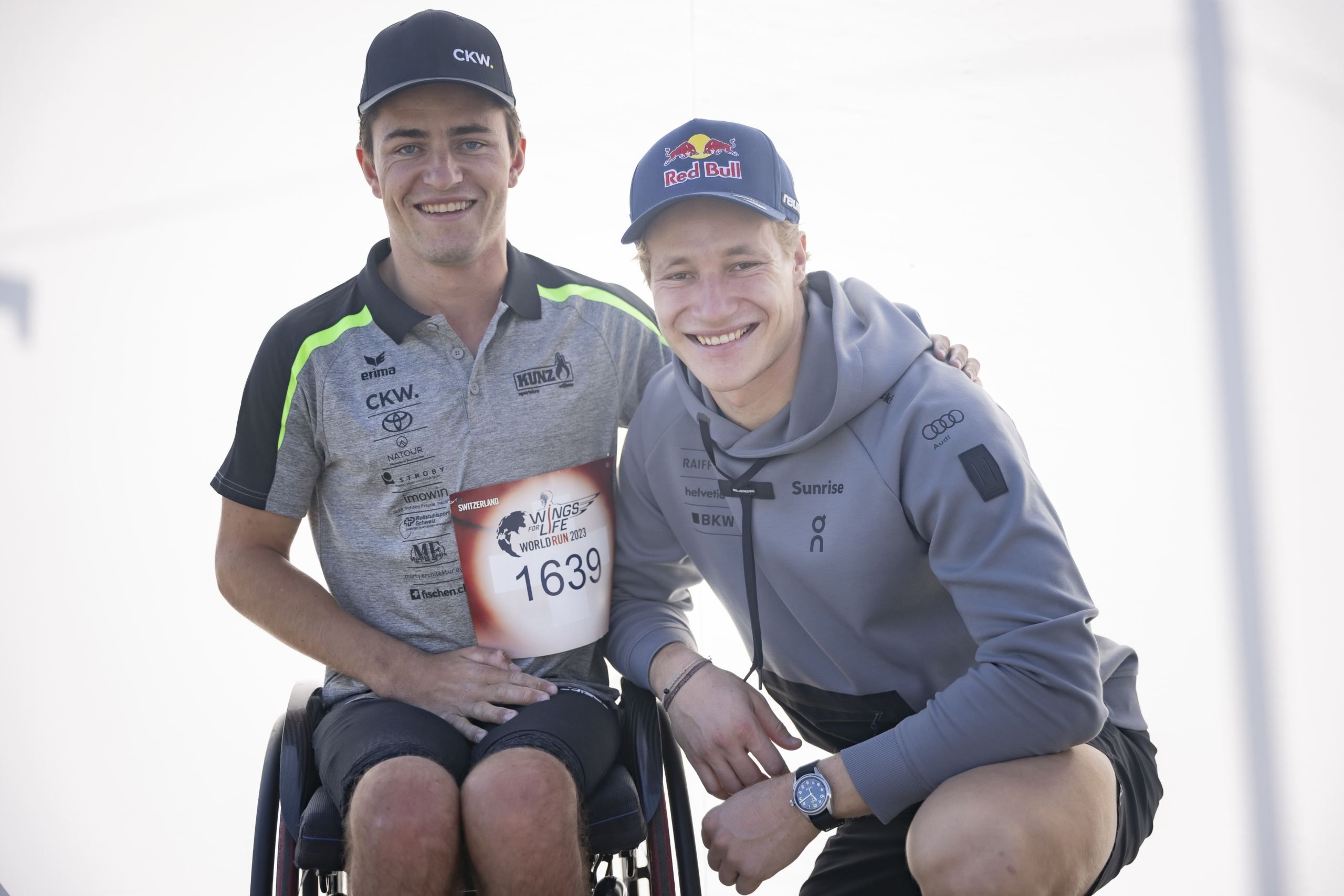 Fotoshooting mit Marco Odermatt für den Wings for Life World Run 2023
